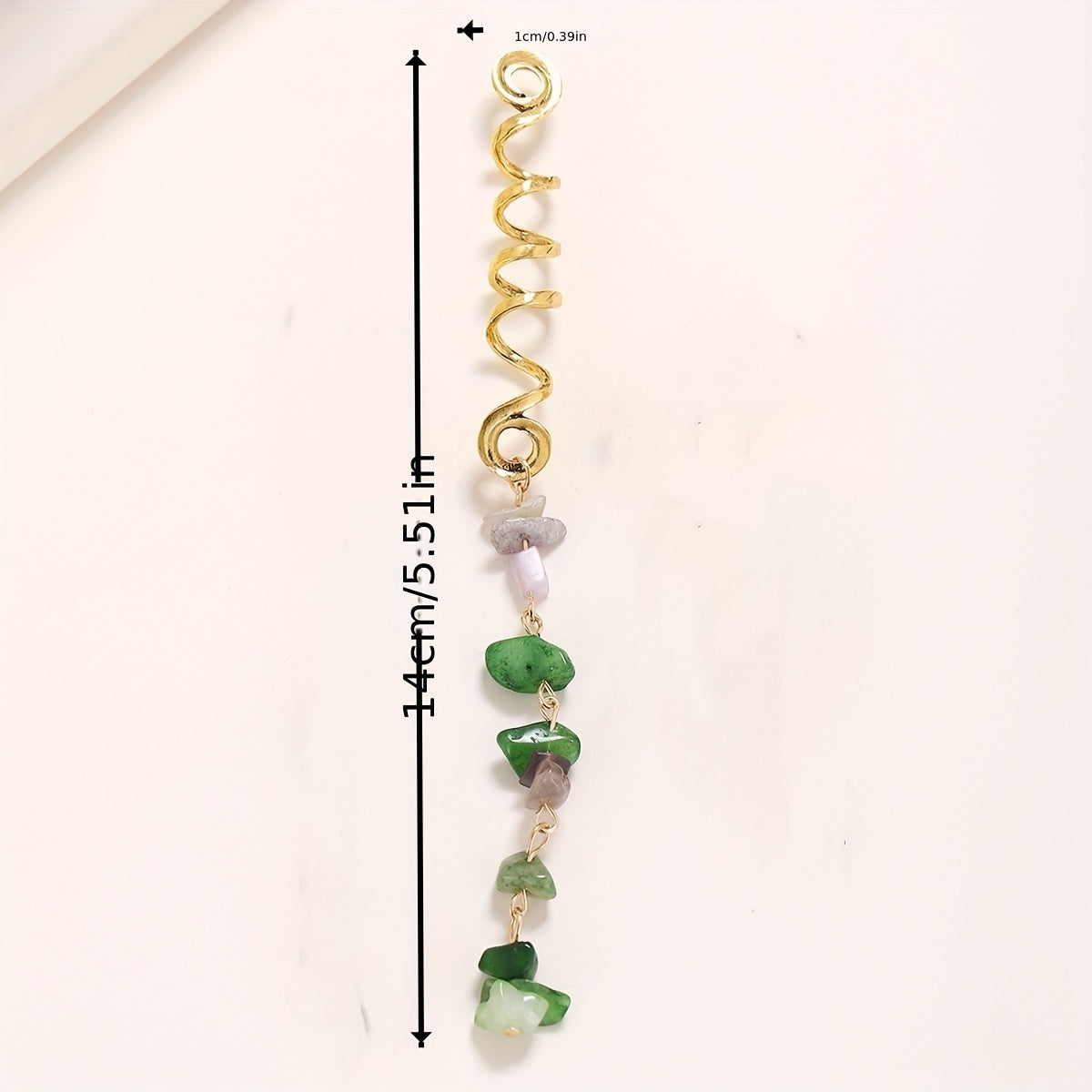 Metal Dreadlock Hair Clip Pendant Spiral Braid DIY Decoration