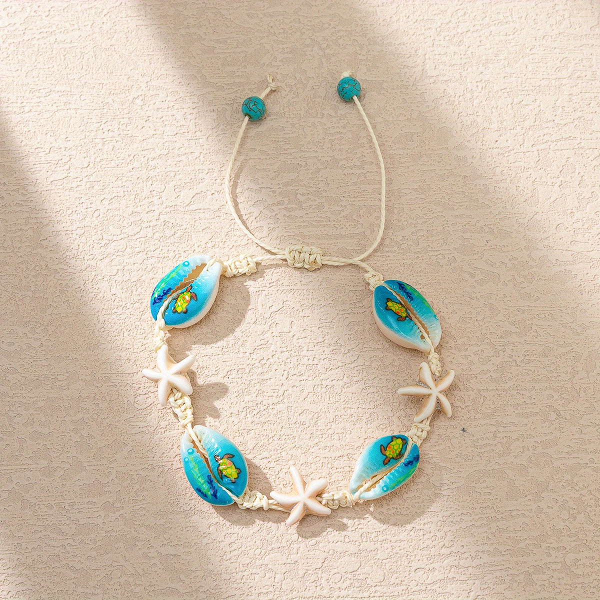 Shell & Starfish Beaded Braided Bracelet for Women