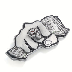 100 Dollar Bills Demon Skull Rings Metal Belt Buckle Gothic Hip hop Rock