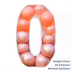 70cm Number Shaped Balloon Box Plastic Multifunction Balloon Storage Box