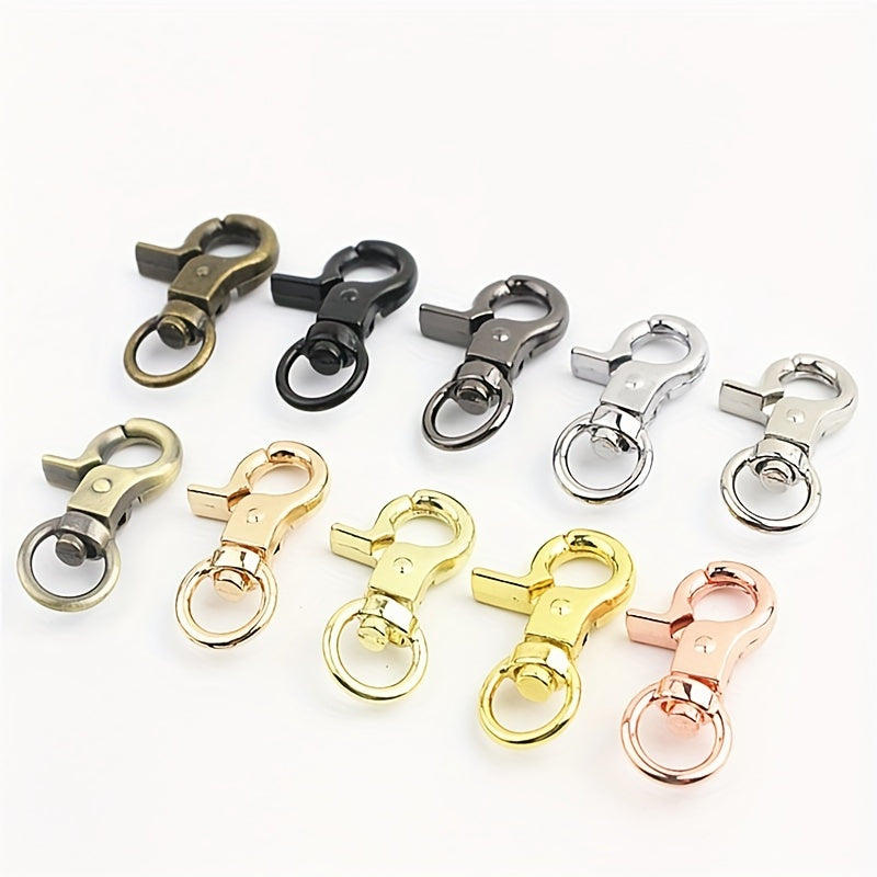 10Pcs 8mm Metal Buckle Lobster Clasps Swivel Trigger Clip Snap Hooks