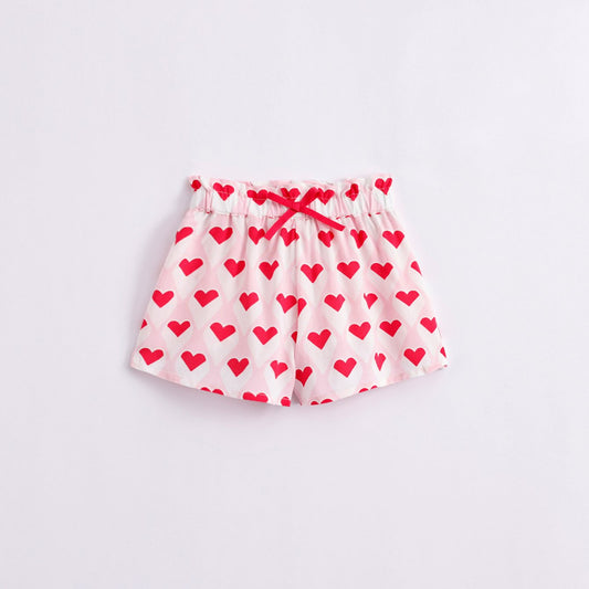 Girls Summer Lace Waist Bow Swing Shorts - Assorted Colors