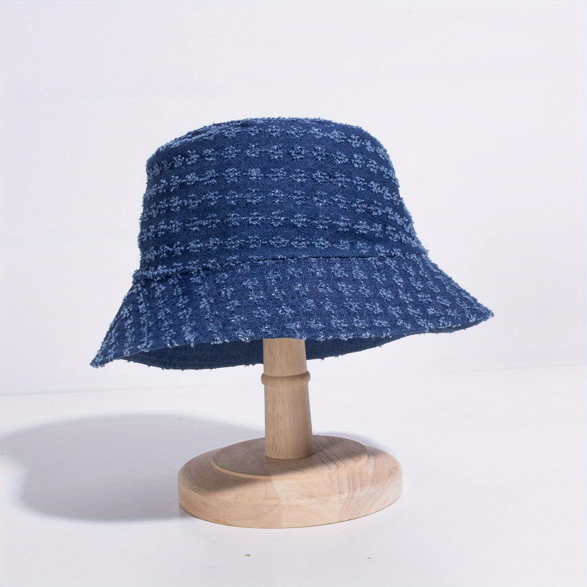 Ripped Denim Bucket Hat Unisex Fisherman Cap Women Men