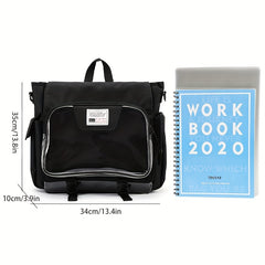 Solid Girl Backpack To School Transparent Pocket Backpack PVC School Bag