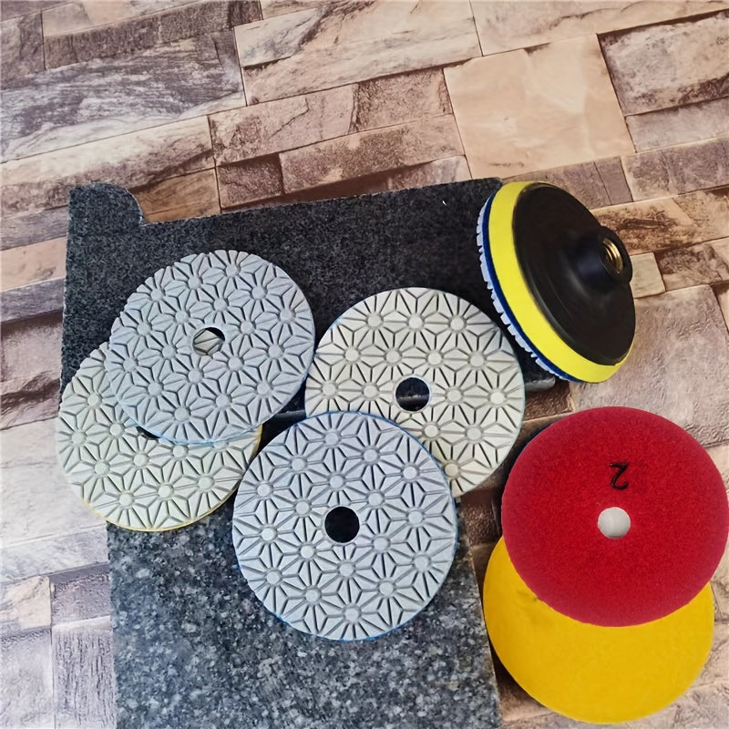 3pcs 10-16 Cm 3 Step Polishing Pads Diamond for Marble Granite Ceramic Tile