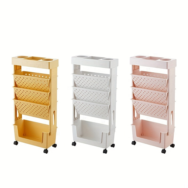 Minimalist Movable Bookshelf With Wheels For Organizing Books & More