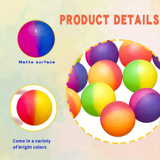 10pcs Rainbow Bouncy Balls Kids Party Favors & Birthday Gift