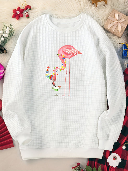Flamingo & String Lights Print Plus Lounge Top