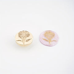 Copper Head Letter Seal Flower Grass Stamp for Embellishment
