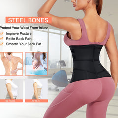 Waist Trainer Tummy Wrap Tummy Control Workout Zipper Slimmer Belly Belt
