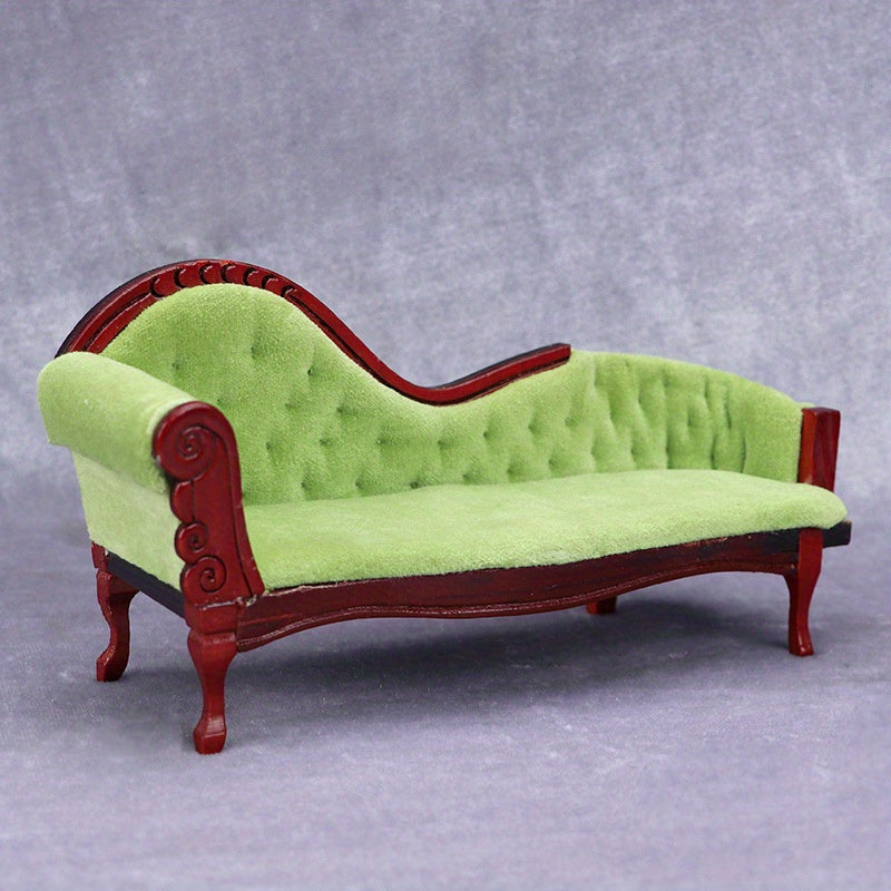 Mini Chaise Lounge Chair Sofa for Model Scenes
