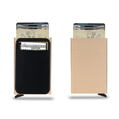 Aluminum Automatic RFID Card Holder Triangle Anti theft Bank Card Package