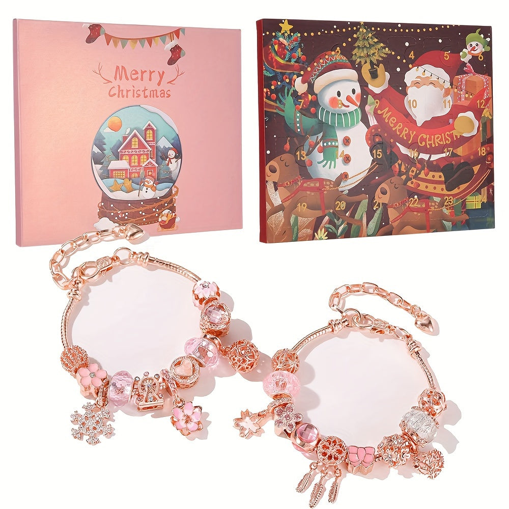 DIY Charms Beads & Bracelets Advent Calendar 24 Days Christmas Gift Set Girls Te