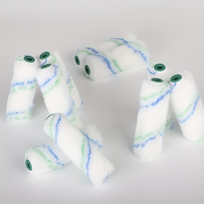 10pcs Mini Paint Rollers with Frame Woven Acrylic Fabric Set
