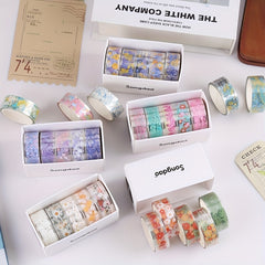 Flower Language Series PET Stickers Tape for Diaries & Notebooks