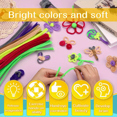 50pcs Pipe Chenille Rod Set For Arts Crafts Decorations Random Mixing