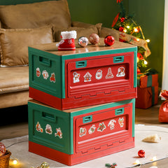 Christmas Style Storage Box Large Capacity Folding Storage Bin