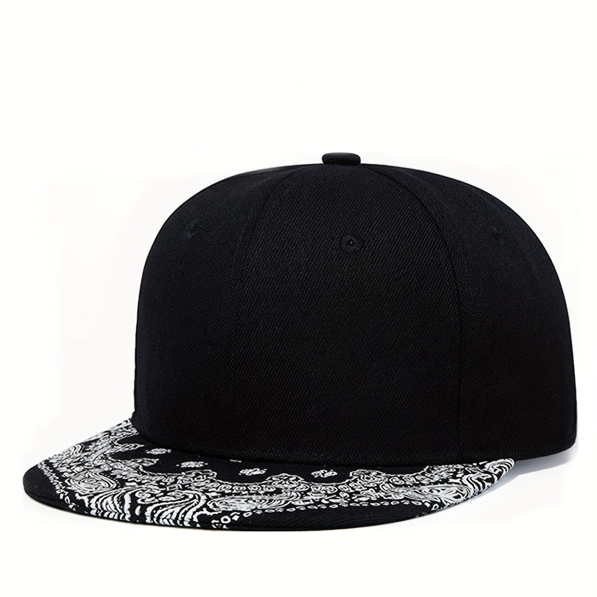 Hip Hop Snapback Hat Paisley Print Brim Adjustable Baseball Cap Lightweight