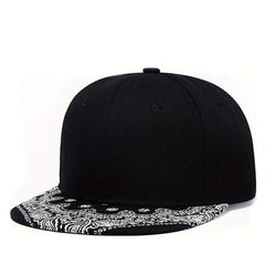 Hip Hop Snapback Hat Paisley Print Brim Adjustable Baseball Cap Lightweight
