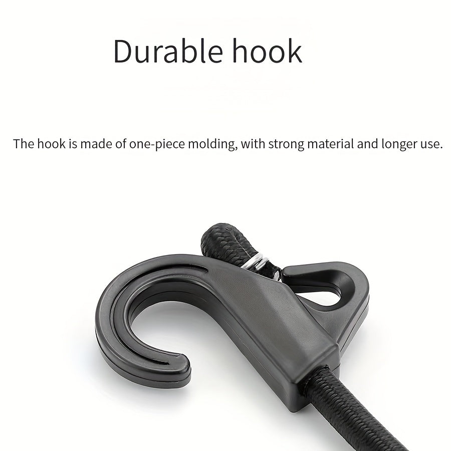 1pc Elastic Recreational Strap With Double Hook for Camping Storage