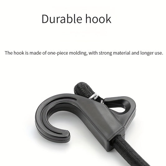 1pc Elastic Recreational Strap With Double Hook for Camping Storage