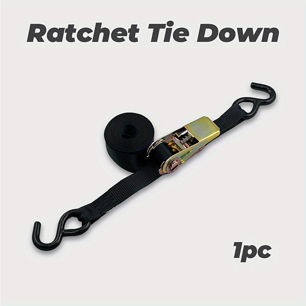 2pcs 2X4 57m Ratchet Tie Down Straps Coated S Hooks Luggage Motorcycle
