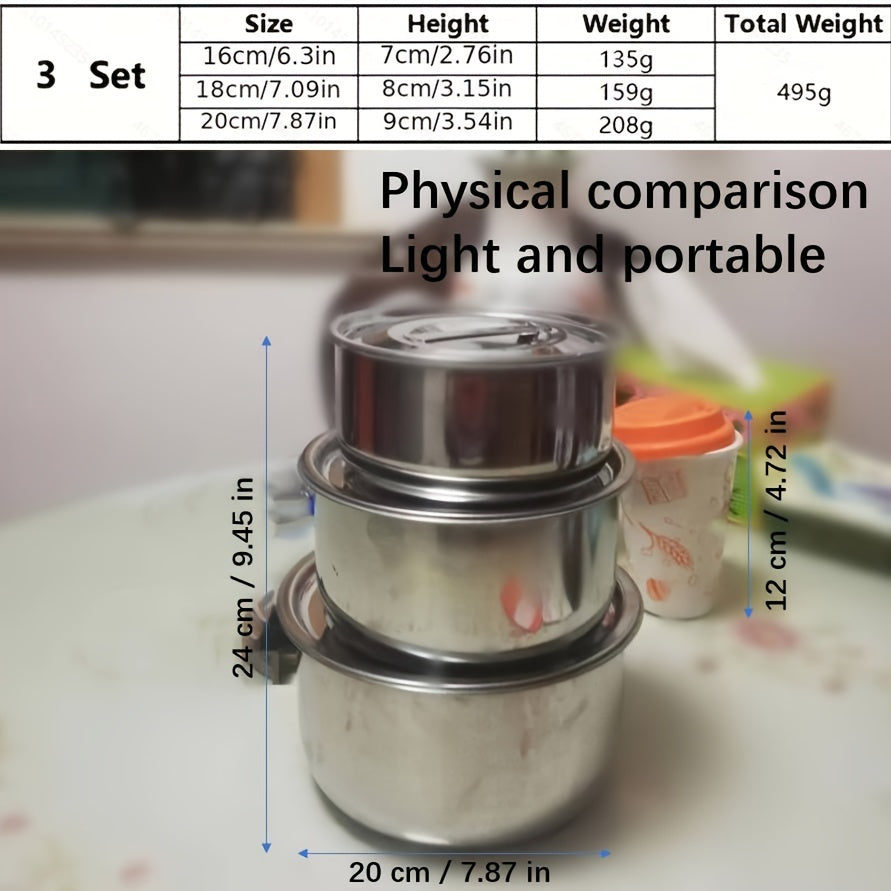 5pcs Stainless Steel Cooking Pots Set With Lids
