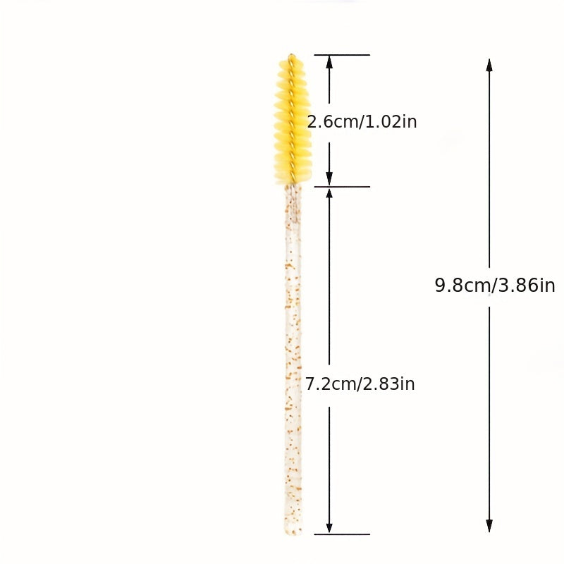 10pcs Crystal Eyelash Brush Spoolie Brushes for Extensions & Mascara