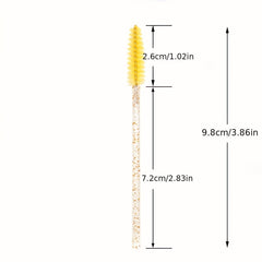 10pcs Crystal Eyelash Brush Spoolie Brushes for Extensions & Mascara