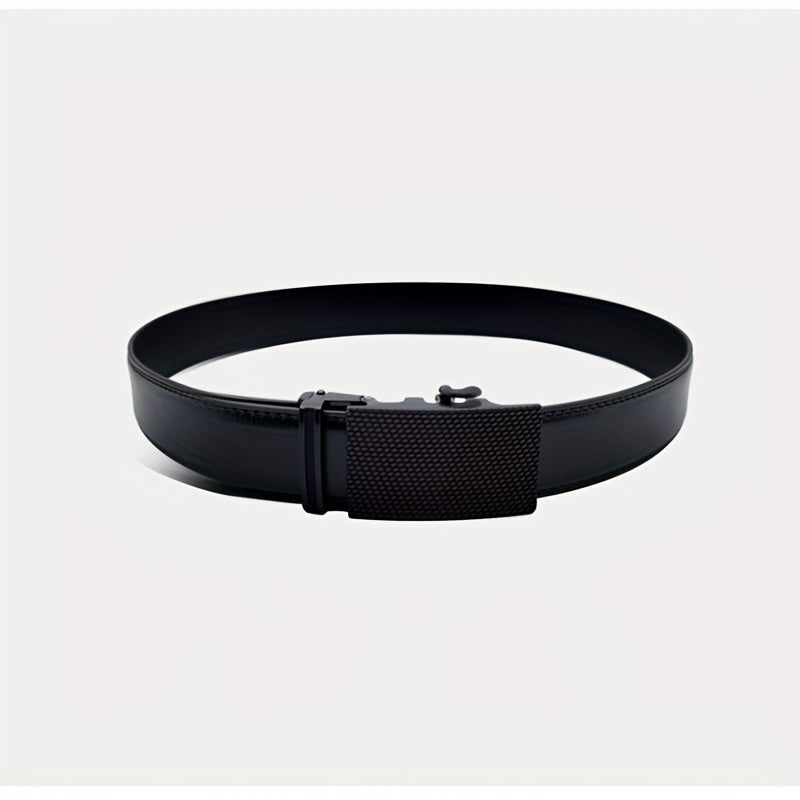 Men's Leather Belt Automatic Buckle Business Suit Waist Strap