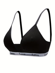 Letter Print Yoga Bra Workout Sports Bra Women's Activewear