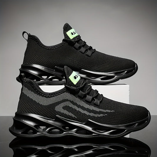 Men's Casual Woven Running Shoes Comfy Breathable Non Slip Sneakers