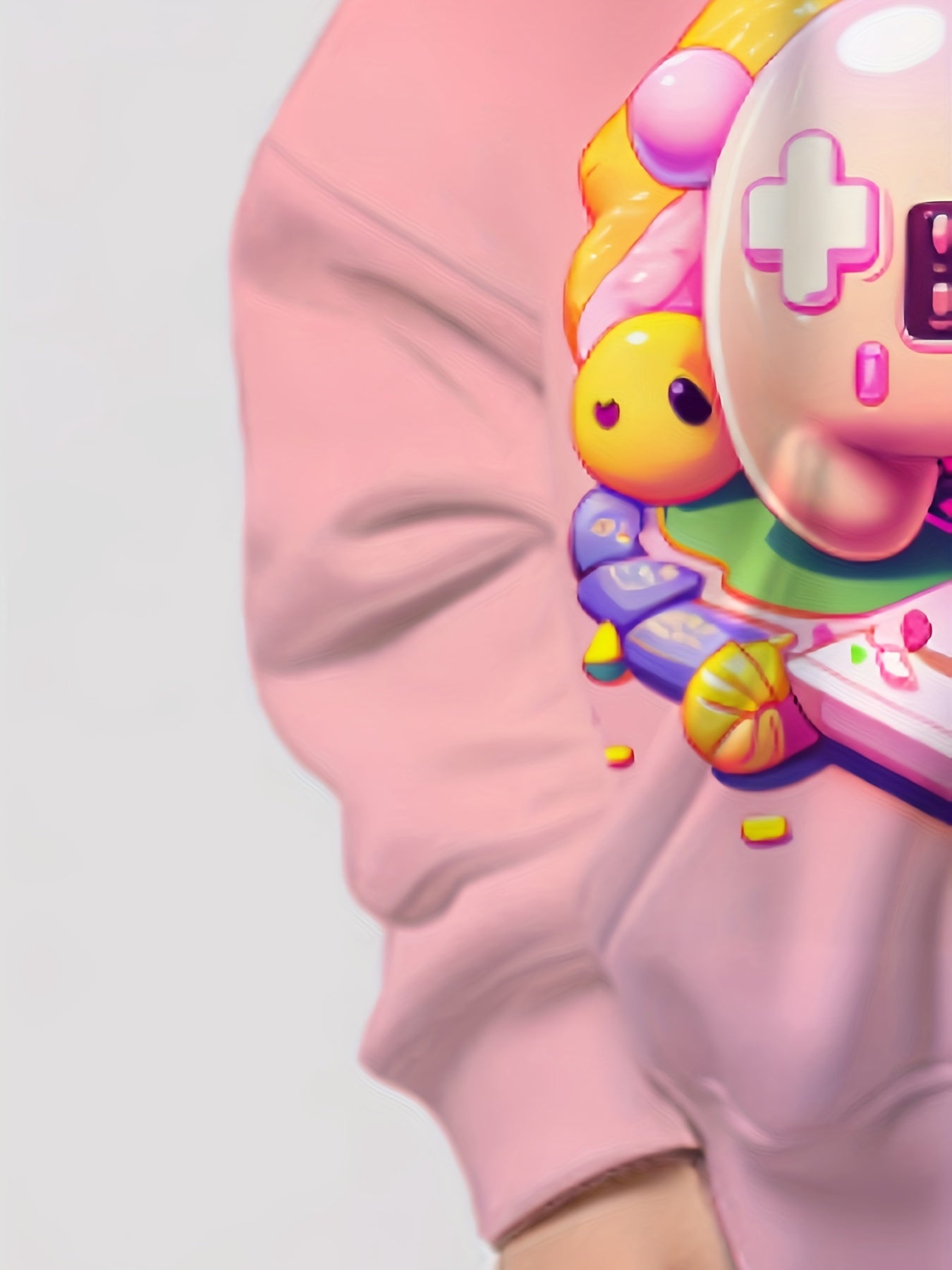 Cartoon Gamepad Graphic Hoodies For Girls 4 14y