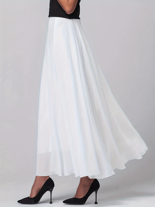 Chiffon Overlay Skirt High Waist for Women