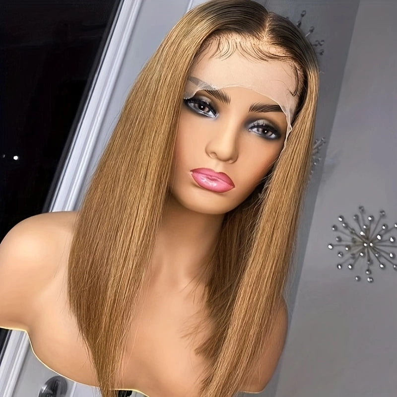 Ombre 1B 27 Short Bob Human Hair Wig