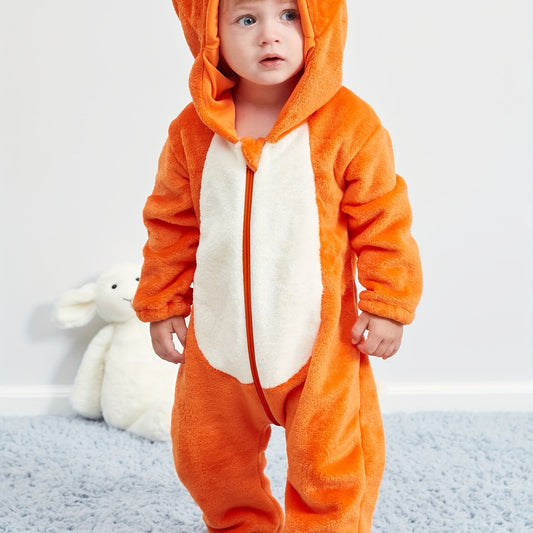 Baby Fox Flannel Romper Halloween Jumpsuit