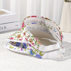 2pcs Floral Print Sun Visor Hat UV Protection Summer Travel Sun Visors