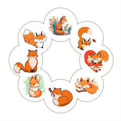 500pcs Fox Sticker Roll Playful Easy Application