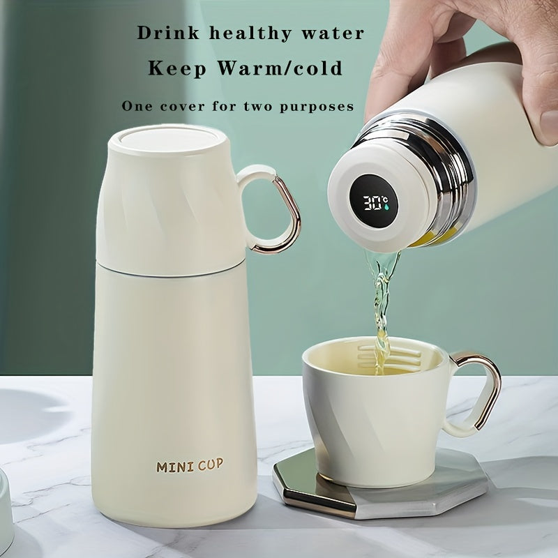 Double Layer Stainless Steel Thermal Cup, Leakproof Insulated Water Bottle