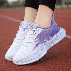Women's Graphic Ombre Running Shoes Dot & Stripe Woven Sneakers