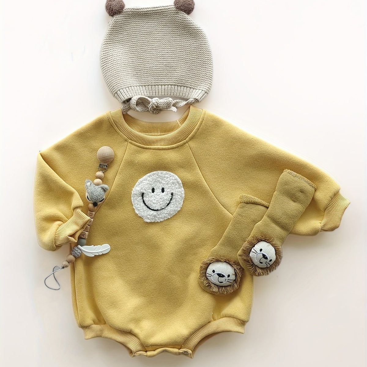 Unisex Long Sleeved Cartoon Romper Jumpsuit