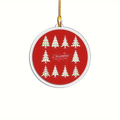 6pcs Christmas Acrylic Decorations Car Pendants Tree Pendants