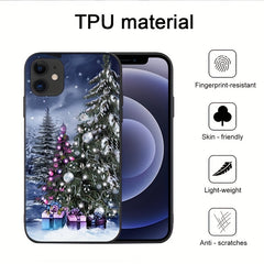 Christmas Tree Print Protective Phone Case For IPhone - Drop Proof Durable Cover