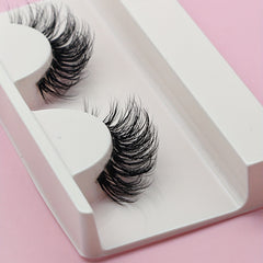 5D Fluffy False Eyelashes Clear Band Wispy Lashes 1 Pack Faux Mink Lashes DV32