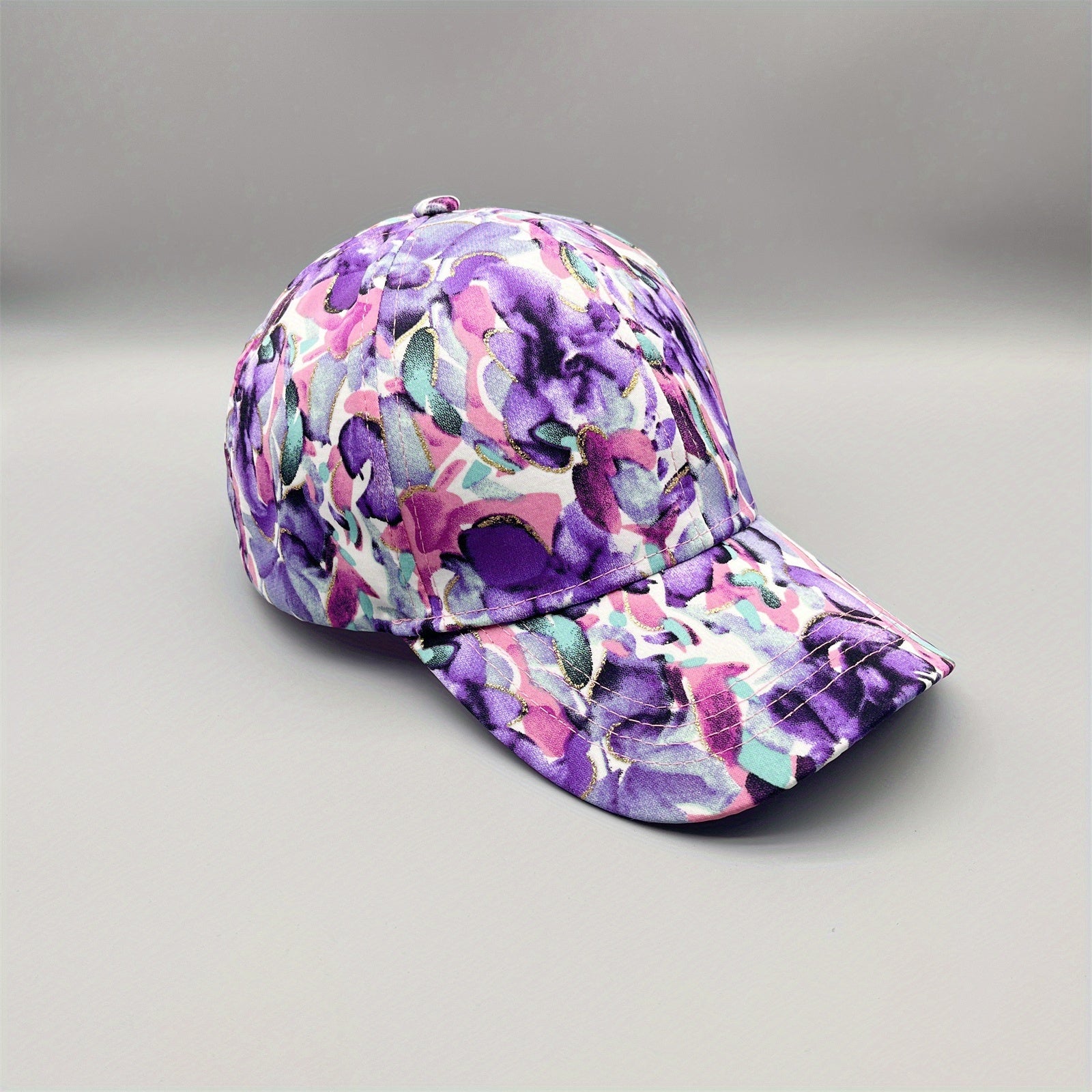 Colorful Flower Graffiti Baseball Cap Sun Hat For Women
