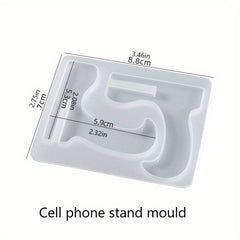 Crystal Drip DIY Resin Mold Cell Phone Stand Silicone Mold