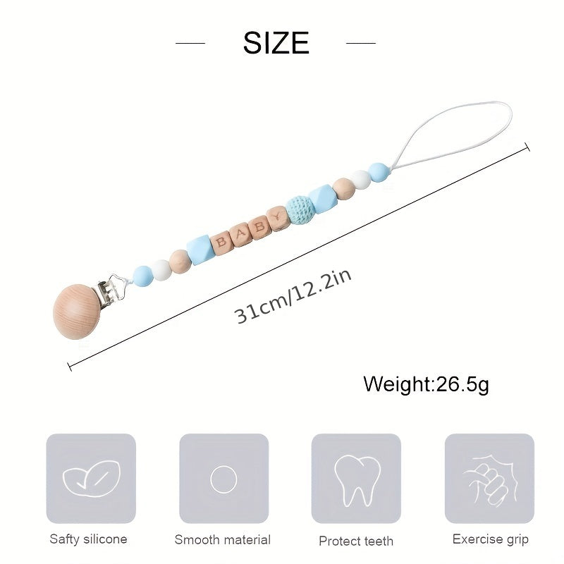 Baby Pacifier Clip Chain DIY Gift Dummy Pacifier Holder Clip Teether Toy Chain