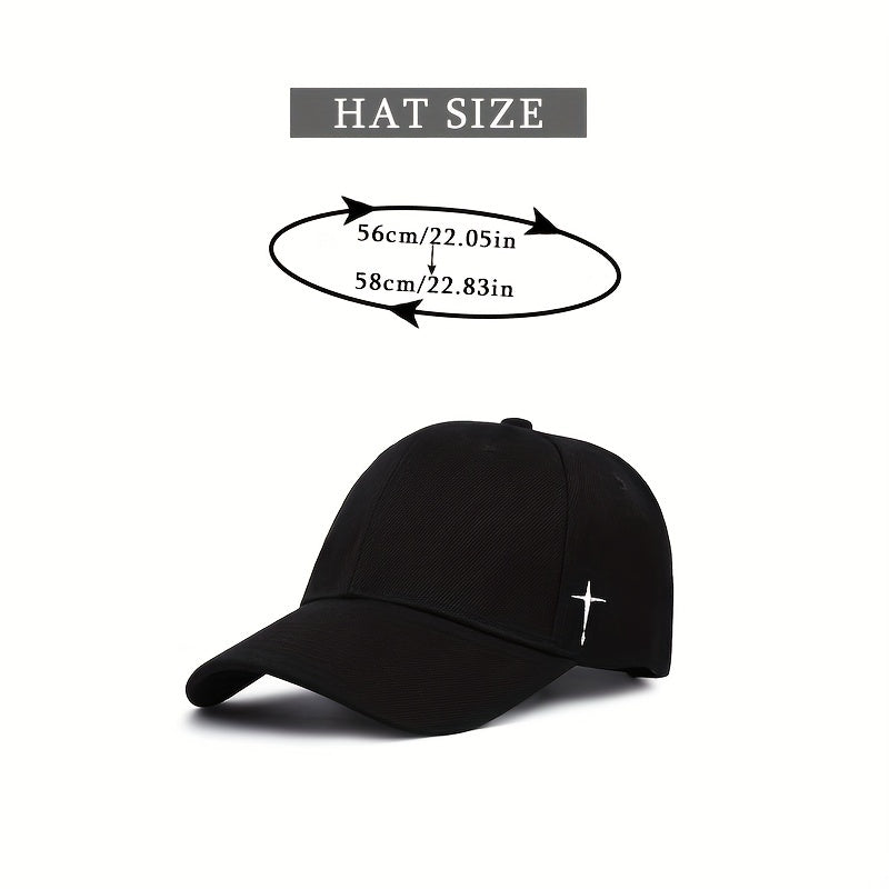 Cross Print Baseball Cap Unisex Casual Sun Hat Lightweight Dad Hat