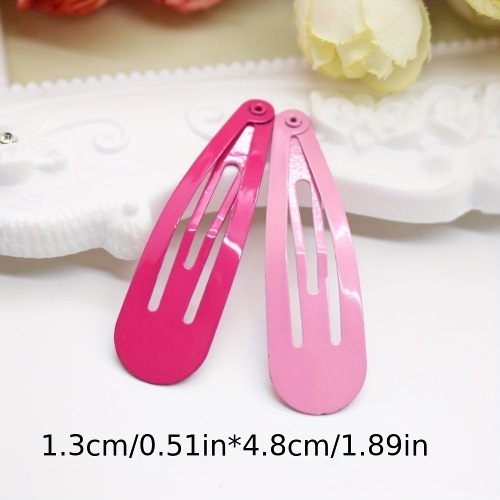 10pcs Candy Hair Clips Snap Clip Non Slip Hair Decoration