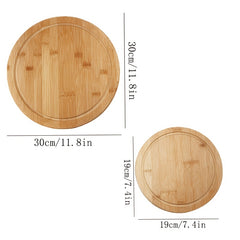 Natural Bamboo Round Cutting Board for Kitchen Chopping